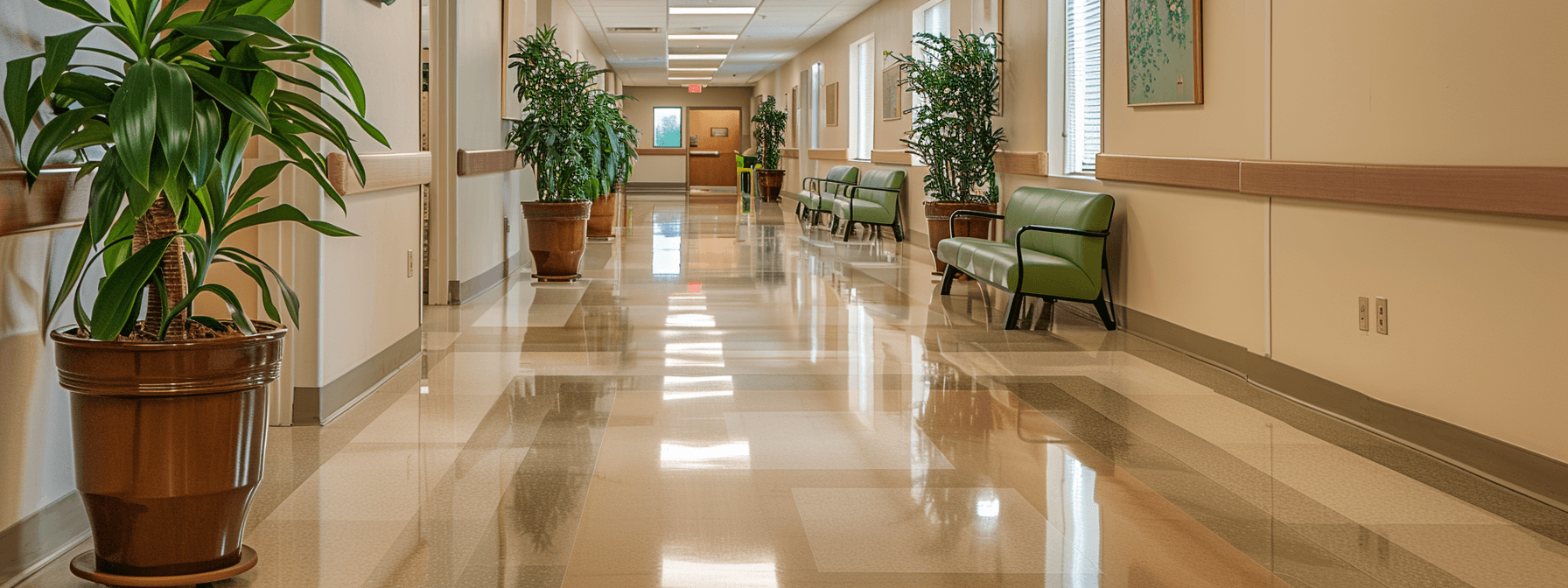 Healthcare facility corridor